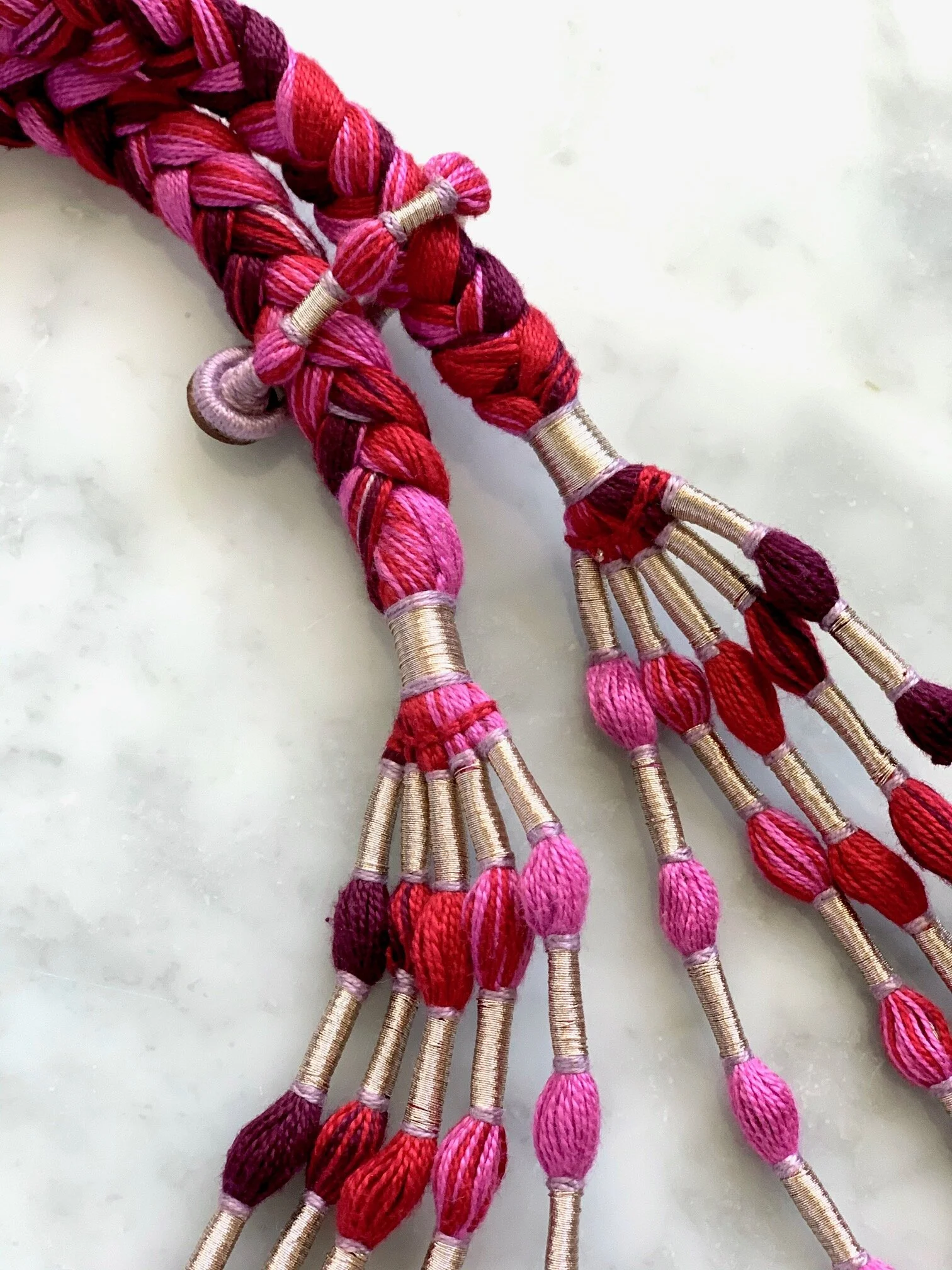 Ombre Necklace Blush Maroon S jo S jo